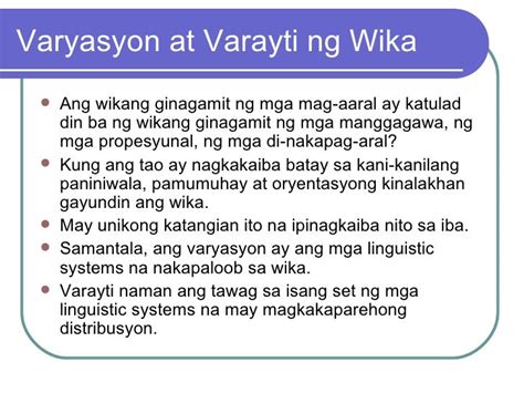 mga uri ng barayti ng wika